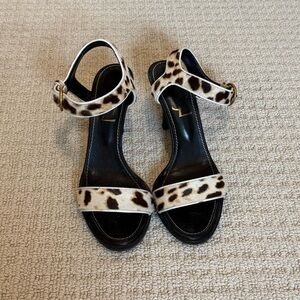 Yves Saint Laurent animal print calf hair Heels with Sleek Design